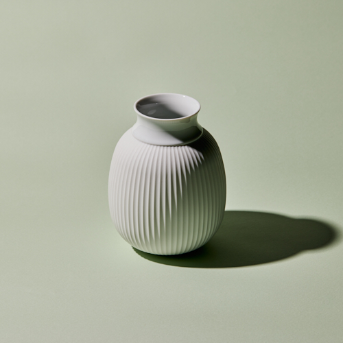 Lyngby Porcelain(リュンビューポーセリン)/Curve Vase H17.5